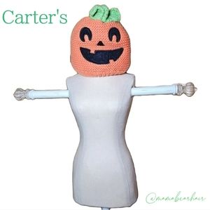 🎃 3/$15 Carter's Hat | Baby Knit Hat Halloween Pumpkin Jack-o-Lantern 0-3m